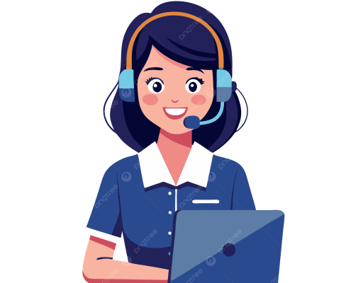 AI customer service agent illustration