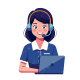 AI customer service agent illustration