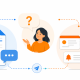 AI answers and actions contact center illustration