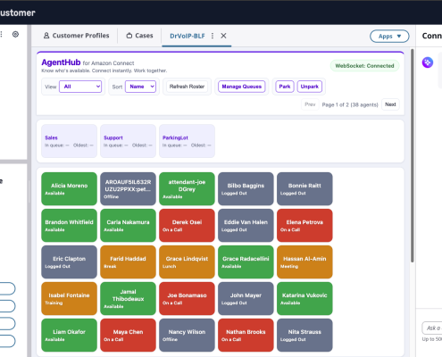 AgentHub queue and team visibility dashboard
