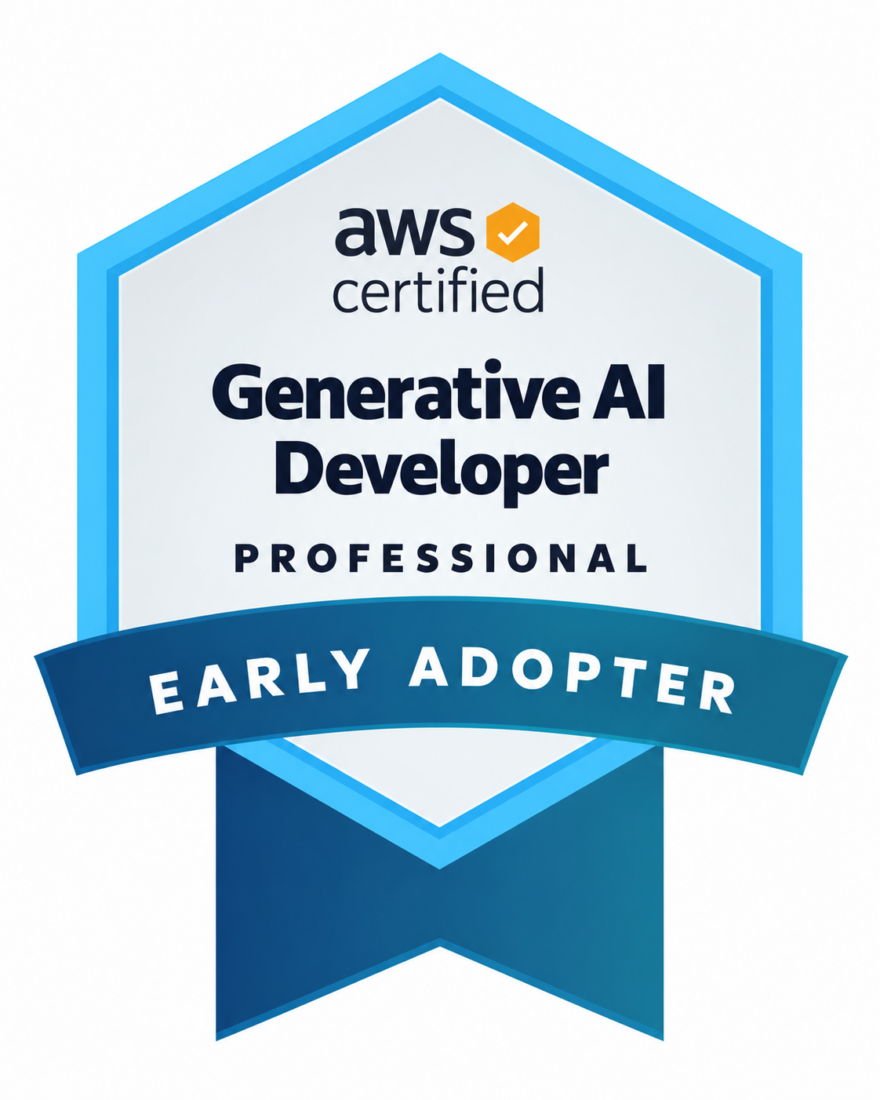 AWS Certified Generative AI Developer – Professional Early Adopter badge