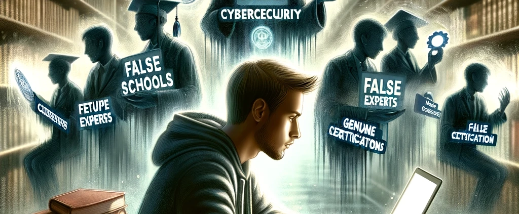 Cybersecurity training and certification illustration