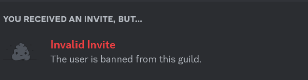 Expired Discord invitation screenshot